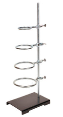 UNITED SCIENTIFIC SUPPORT STAND/RING SET 4 X 6 INCH BASE 18 INCH ROD