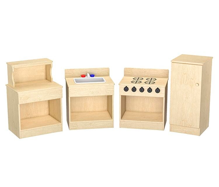 QS KIT TODDLER KITCHEN CC SINK STOVE HUTCH REFRIGERATOR - SET OF 4