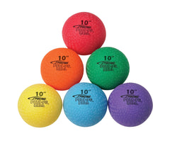SPORTIME BALL POLY PG 10 INCH - ASST COLORS - SET OF 6