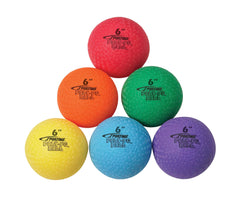 SPORTIME BALL POLY PG 6 INCH ASST COLORS - SET OF 6