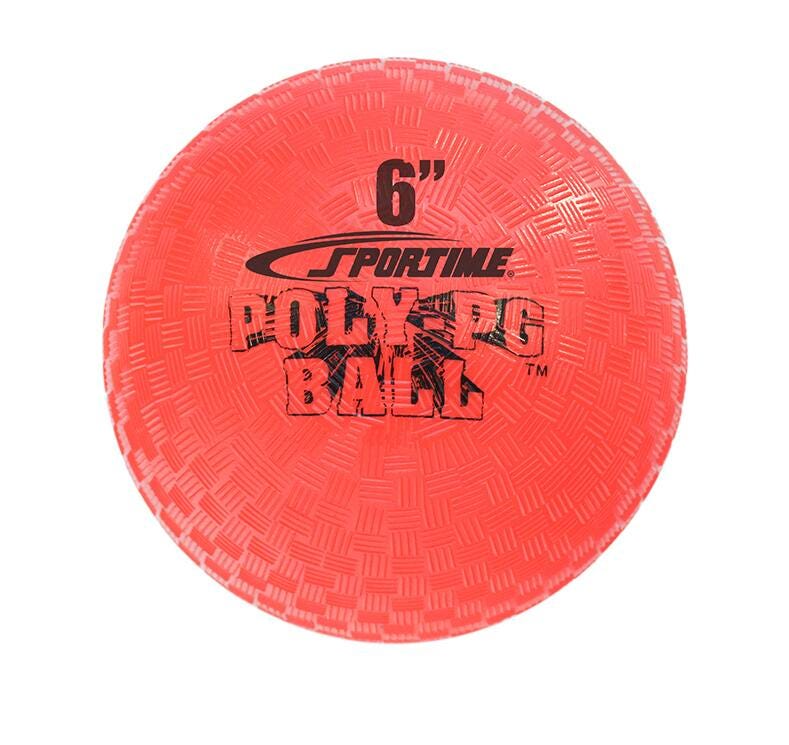 SPORTIME BALL POLY PG 6 INCH - RED