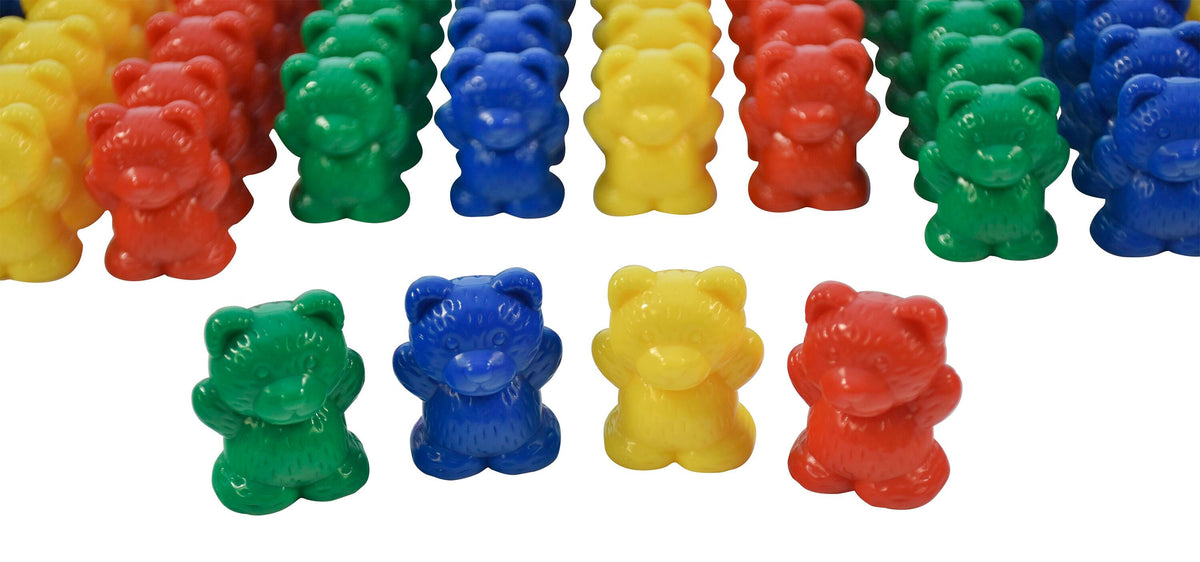 COUNTING BEARS 4 COLOR LARGE SIZE - SET OF 100-ACHIEVE