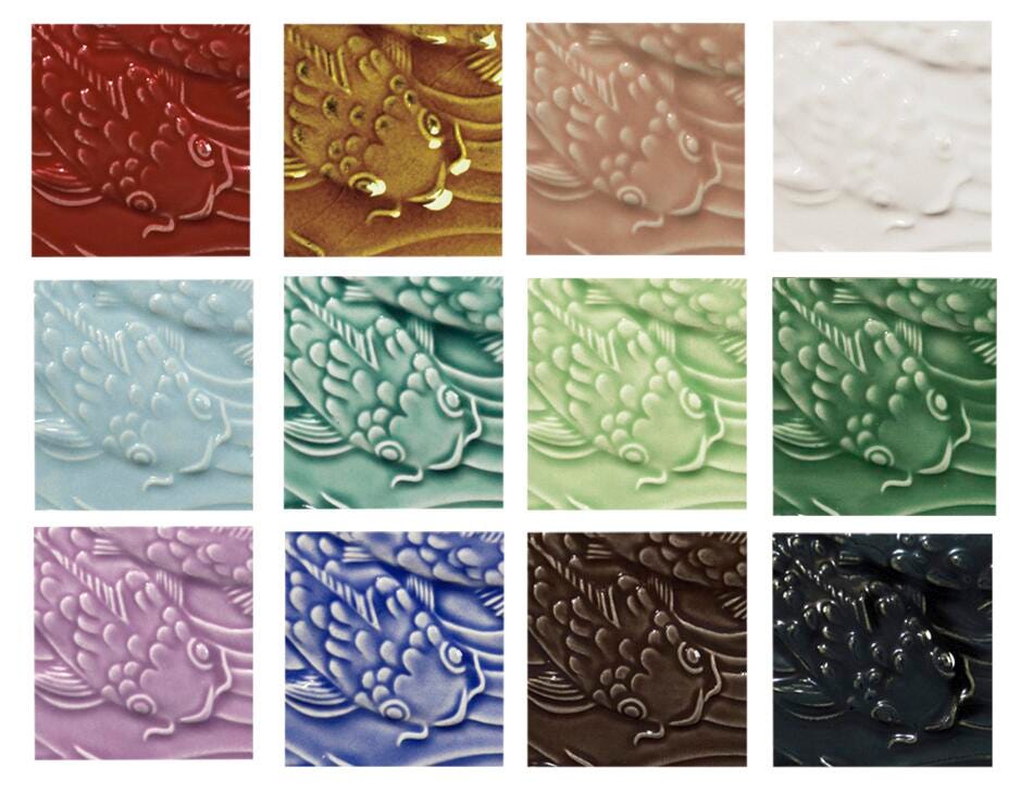 GLAZE AMACO LOW FIRE GLOSS 7-12 CLASSROOM PACK NO 2 PINTS SET OF 12