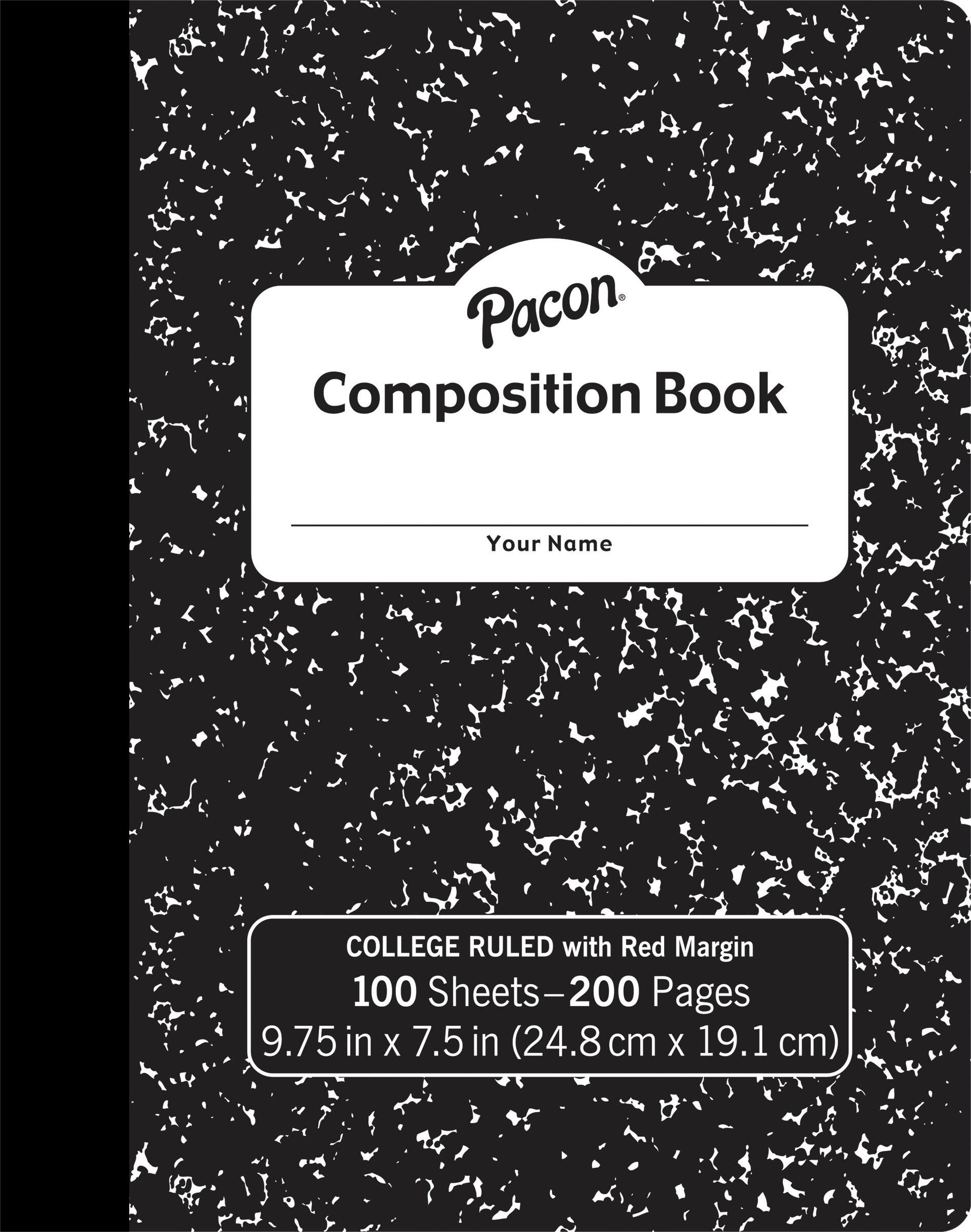 PAPER COMP BK HRD CVR 9.75X7.5 IN CLG RULED 100 SHTS