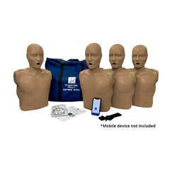 PRESTAN PROFESSIONAL CPR TRAINING KIT-SERIES 2000 - 4 ADULT DARK SKIN TONE MANIKINS