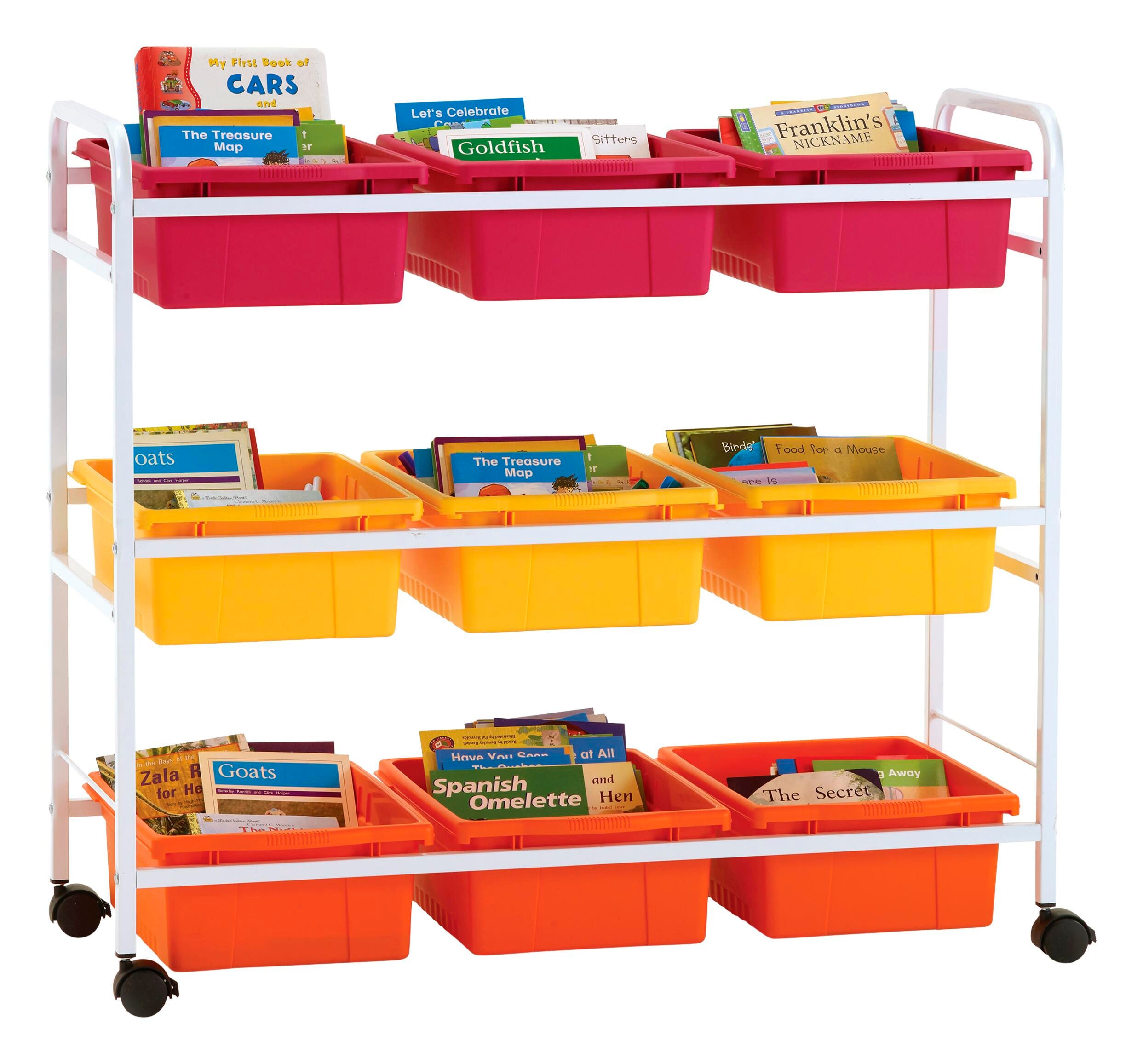BOOK BROWSER CART WITH VIBRANT WARM TUB COMBO