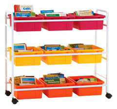BOOK BROWSER CART WITH VIBRANT WARM TUB COMBO