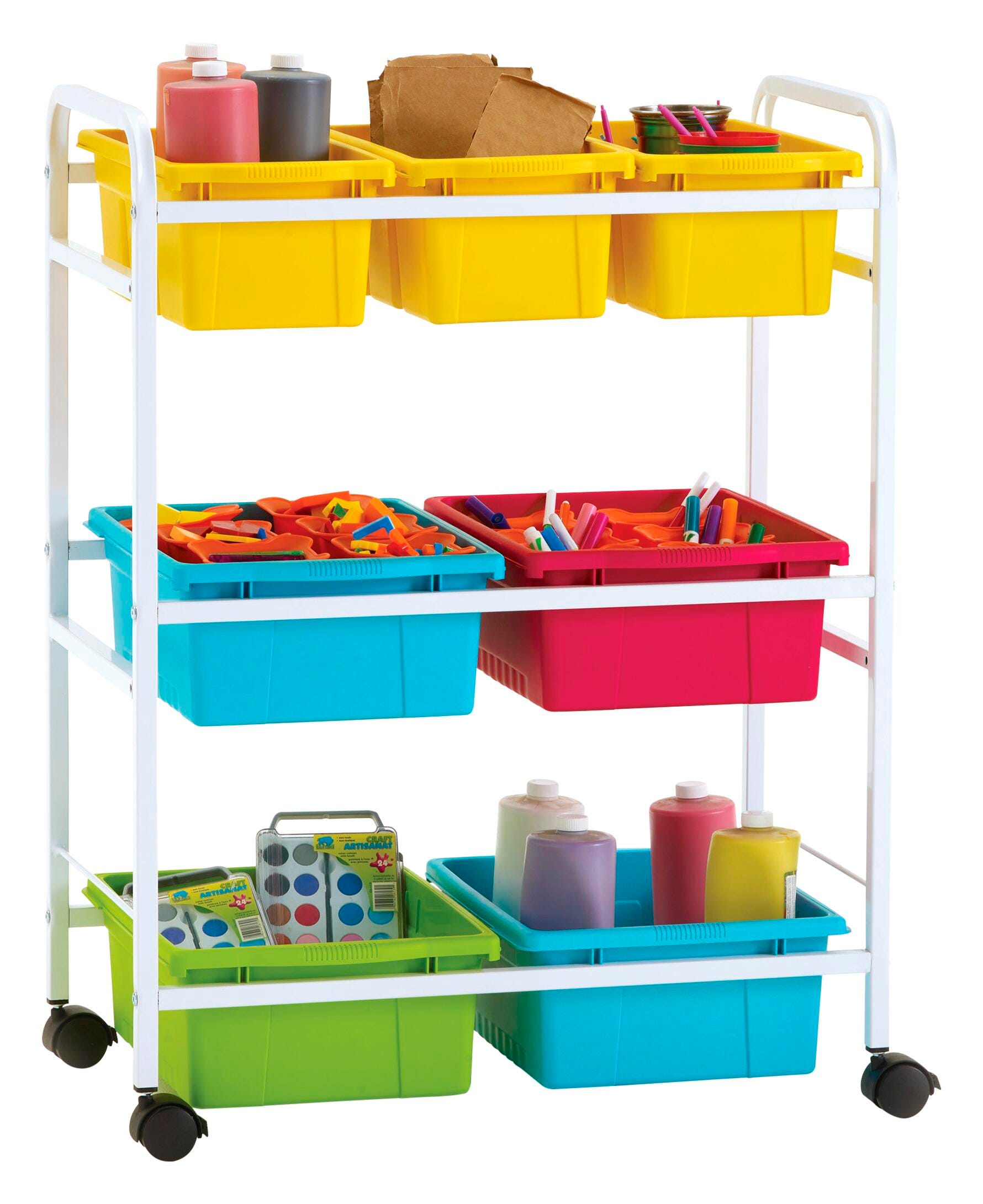 SMALL BOOK BROWSER CART WITH DELUXE TUB PACK