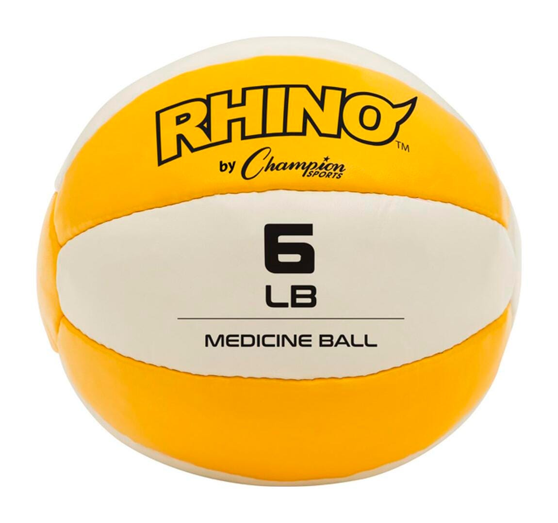 RHINO LEATHER MEDICINE BALL - 6 LBS