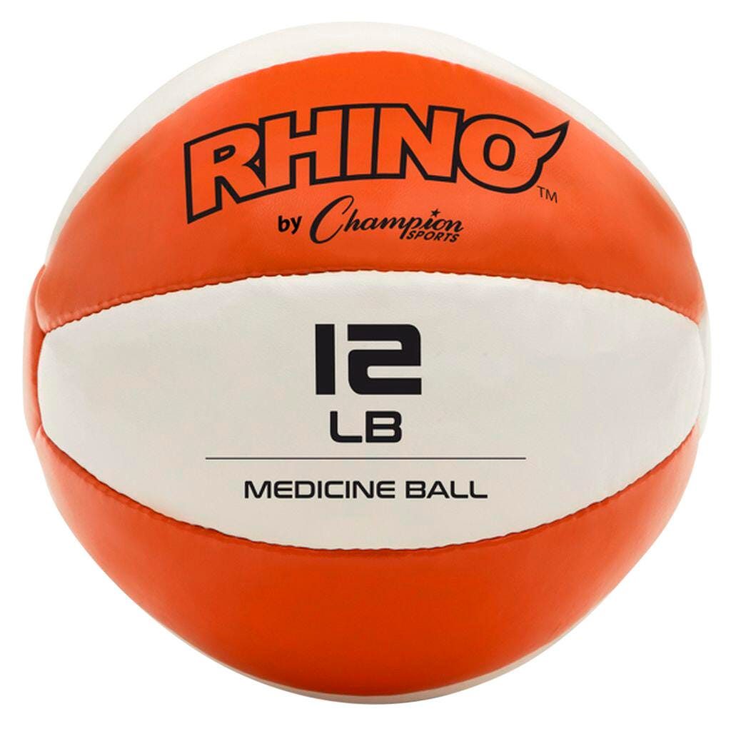 RHINO LEATHER MEDICINE BALL - 12 LBS