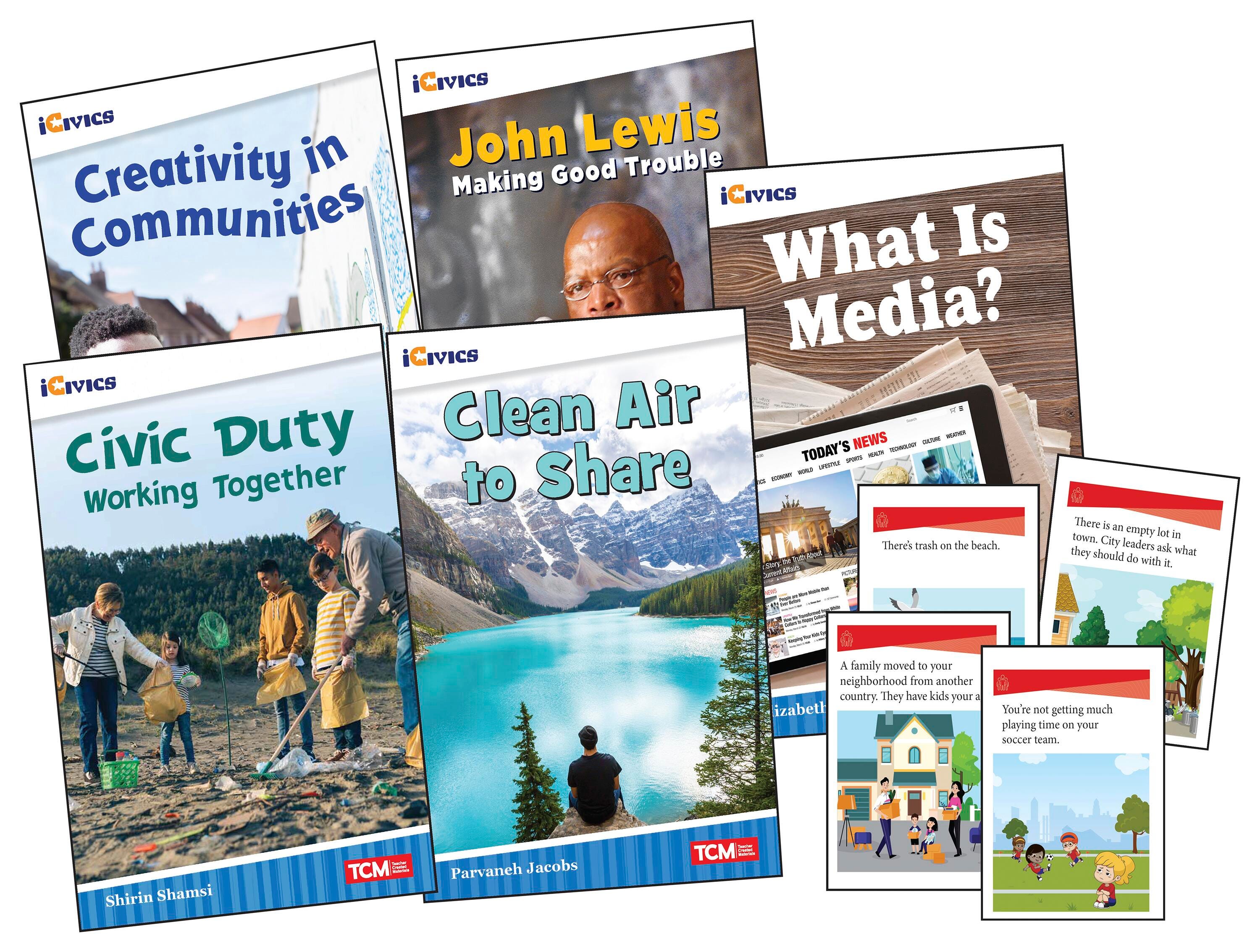 ICIVICS GRADE 3 COMMUNITY AND SOCIAL AWARENESS 5-BOOK SET AND GAME CARDS
