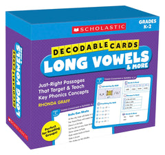 CARDS DECODABLE LONG VOWELS GRADES K-2