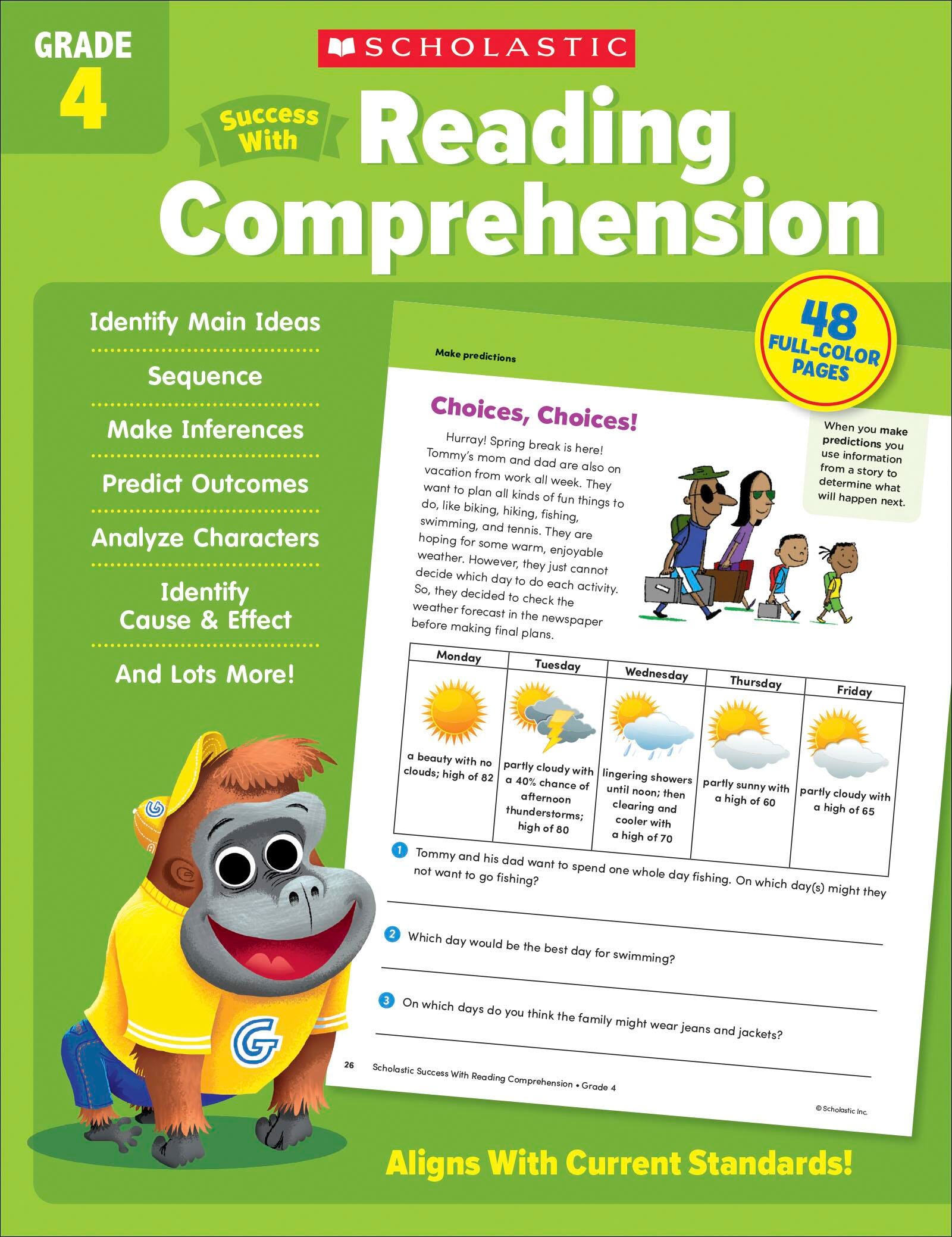 WORKBOOK SUCCESS WITH READING COMPREHENSION GRADE 4