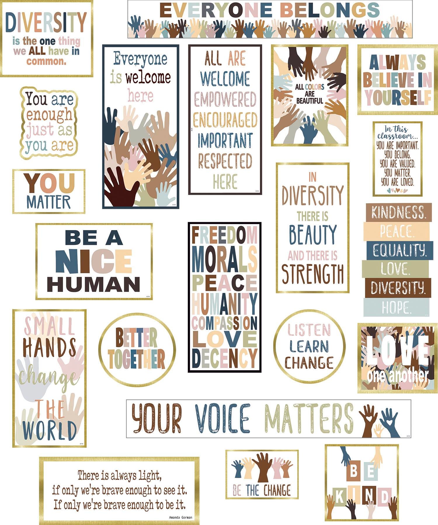 BULLETIN BOARD MINI EVERYONE IS WELCOME DIVERSITY