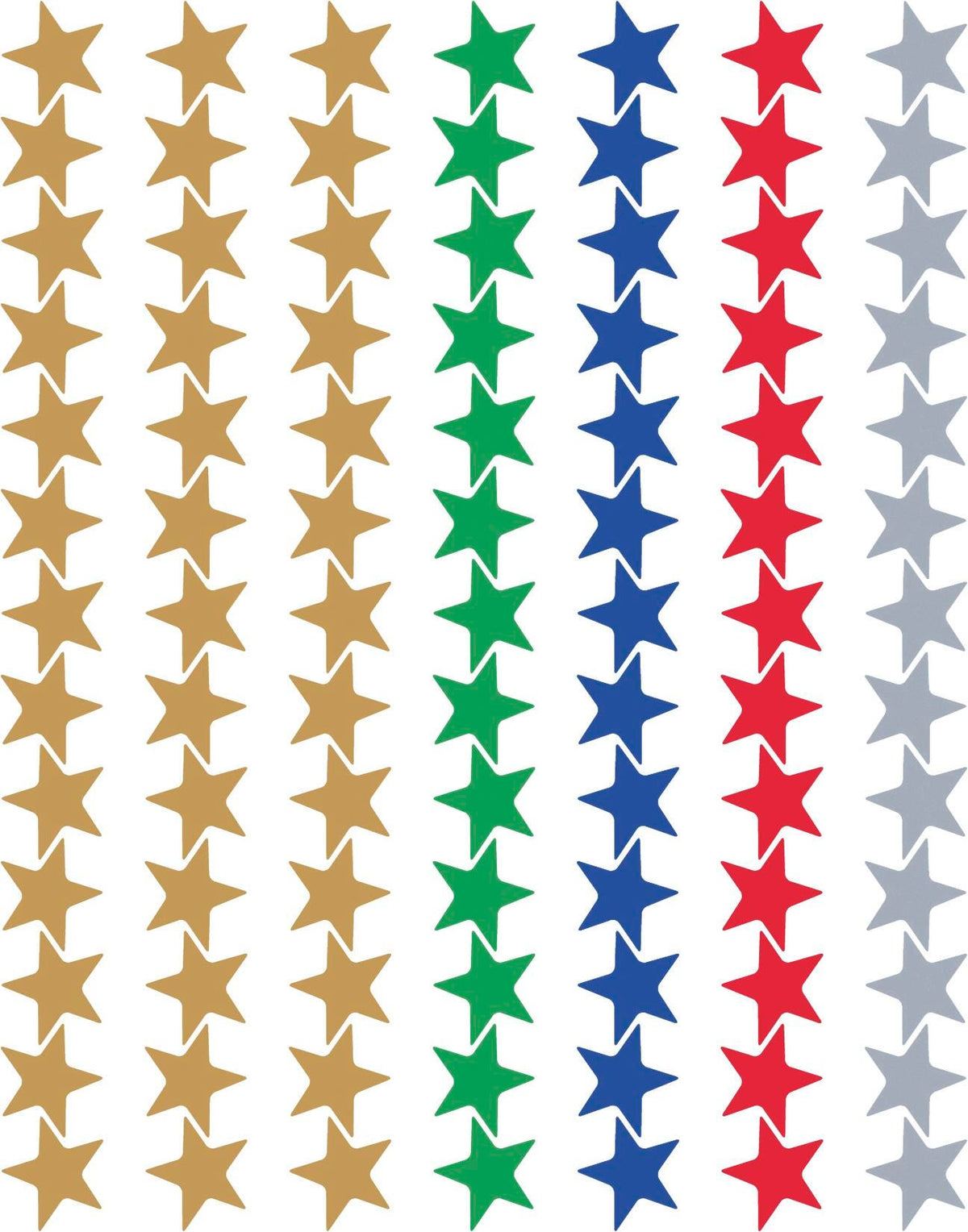 STICKERS FOIL ASSORTED STARS
