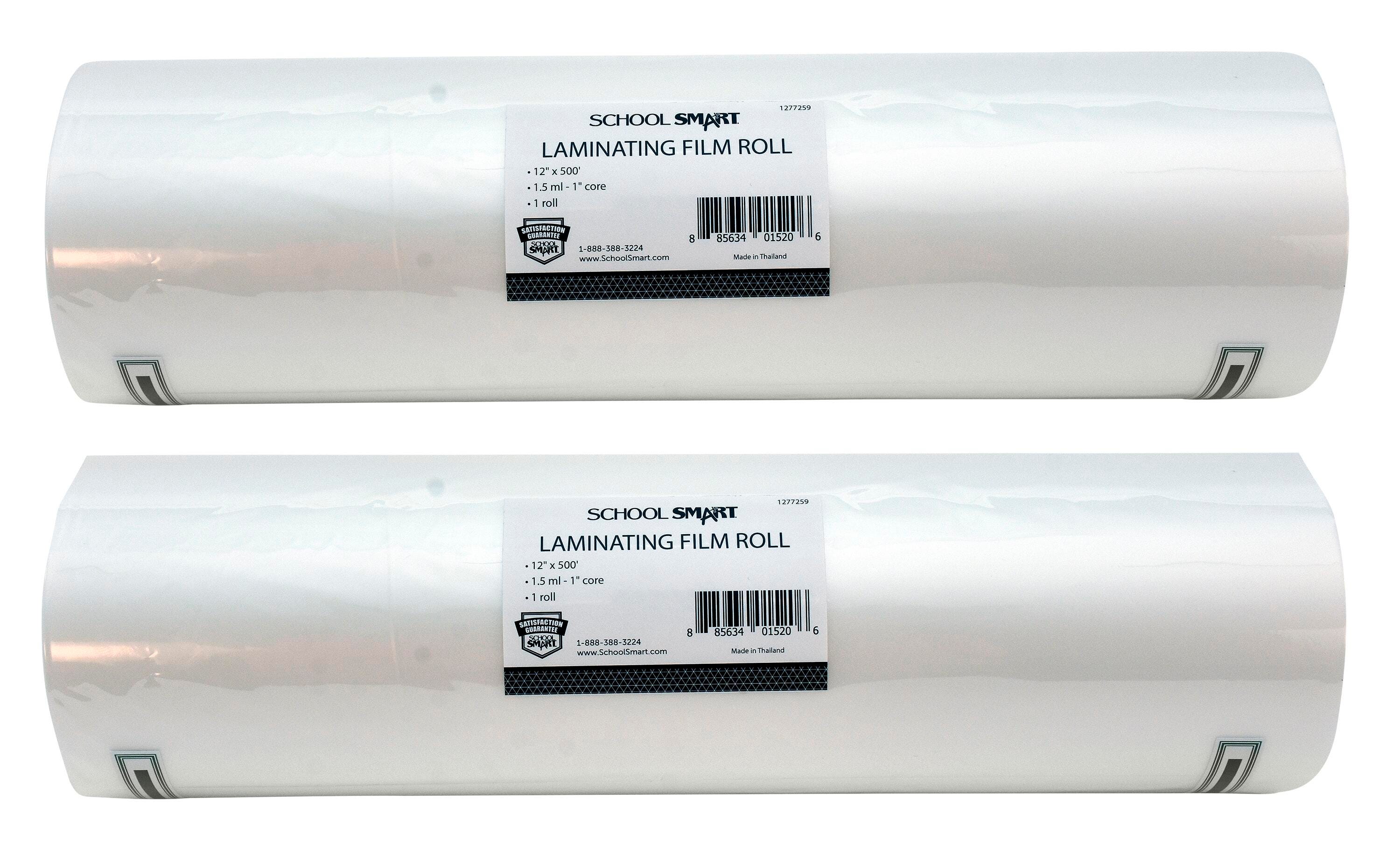LAMINATING FILM 1.5ML 12INX500FT 1IN CORE SCHOOL SMART PACK OF 2