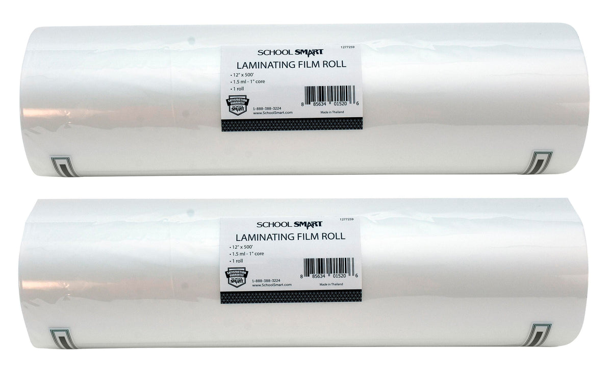LAMINATING FILM 1.5ML 12INX500FT 1IN CORE SCHOOL SMART PACK OF 2