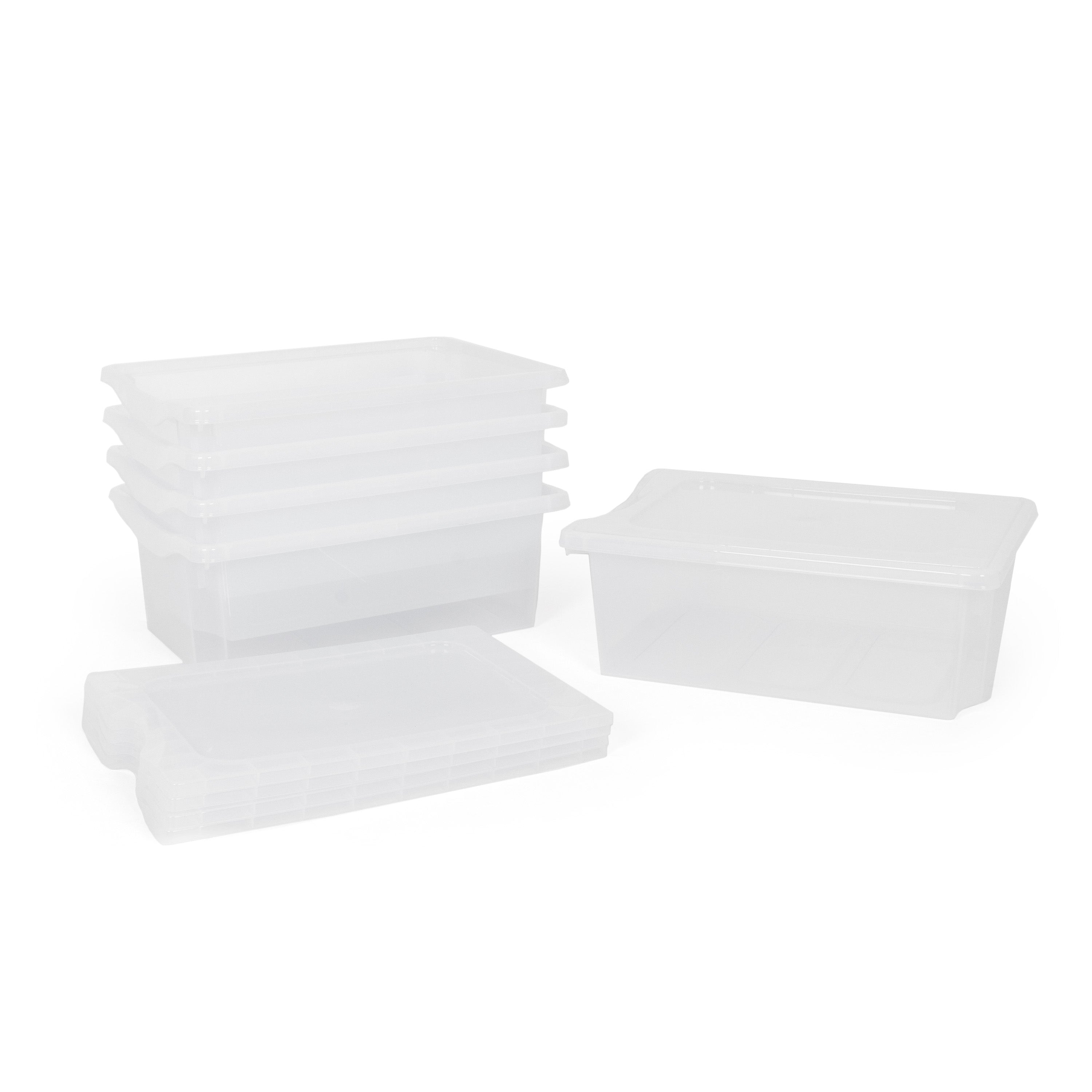Monarch 5x 20L extra strong storage box and lid set - Clear