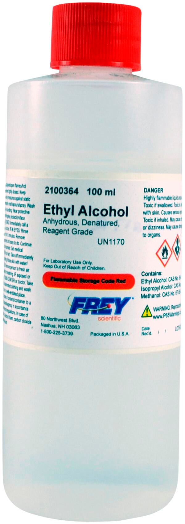 CHEM ETHYL ALCOHOL ANHYDROUS DENATURED RG 100ML