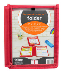 FOLDER HOMEWORK CONNECTOR FOLDER RED C-LINE 33004