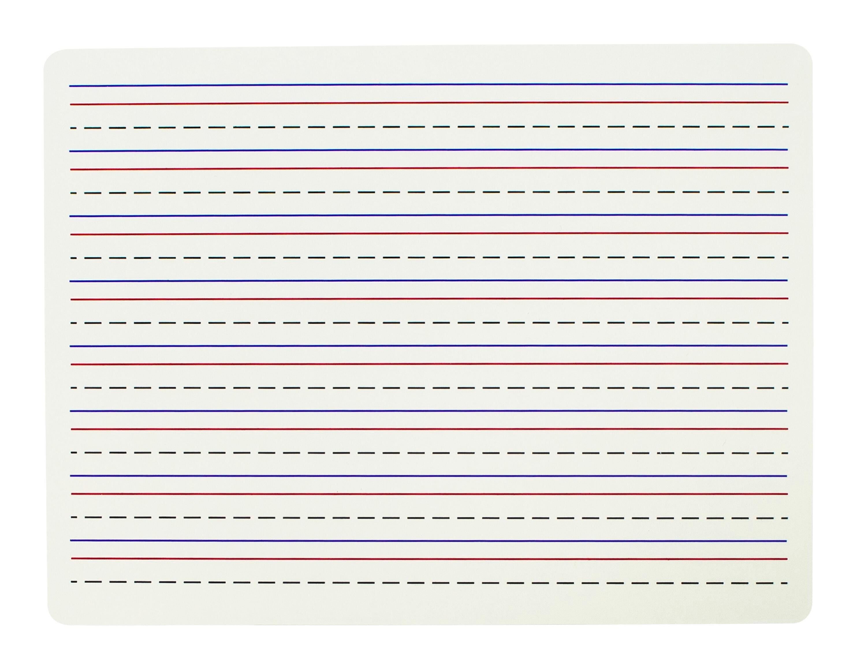 DRY ERASE RULED AND PLAIN TWO SIDED BOARD 9X12 EACH