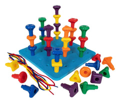 STACKING SHAPE PEGS PEGBOARD SET