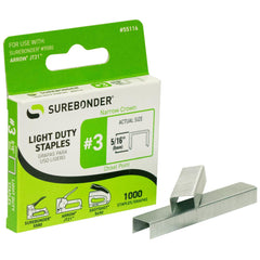 STAPLES LIGHT DUTY #3 SUREBONDER 5/16 IN PACK OF 1000