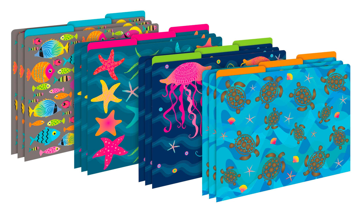 FILE FOLDERS LETTER KAI OLA SET OF 12
