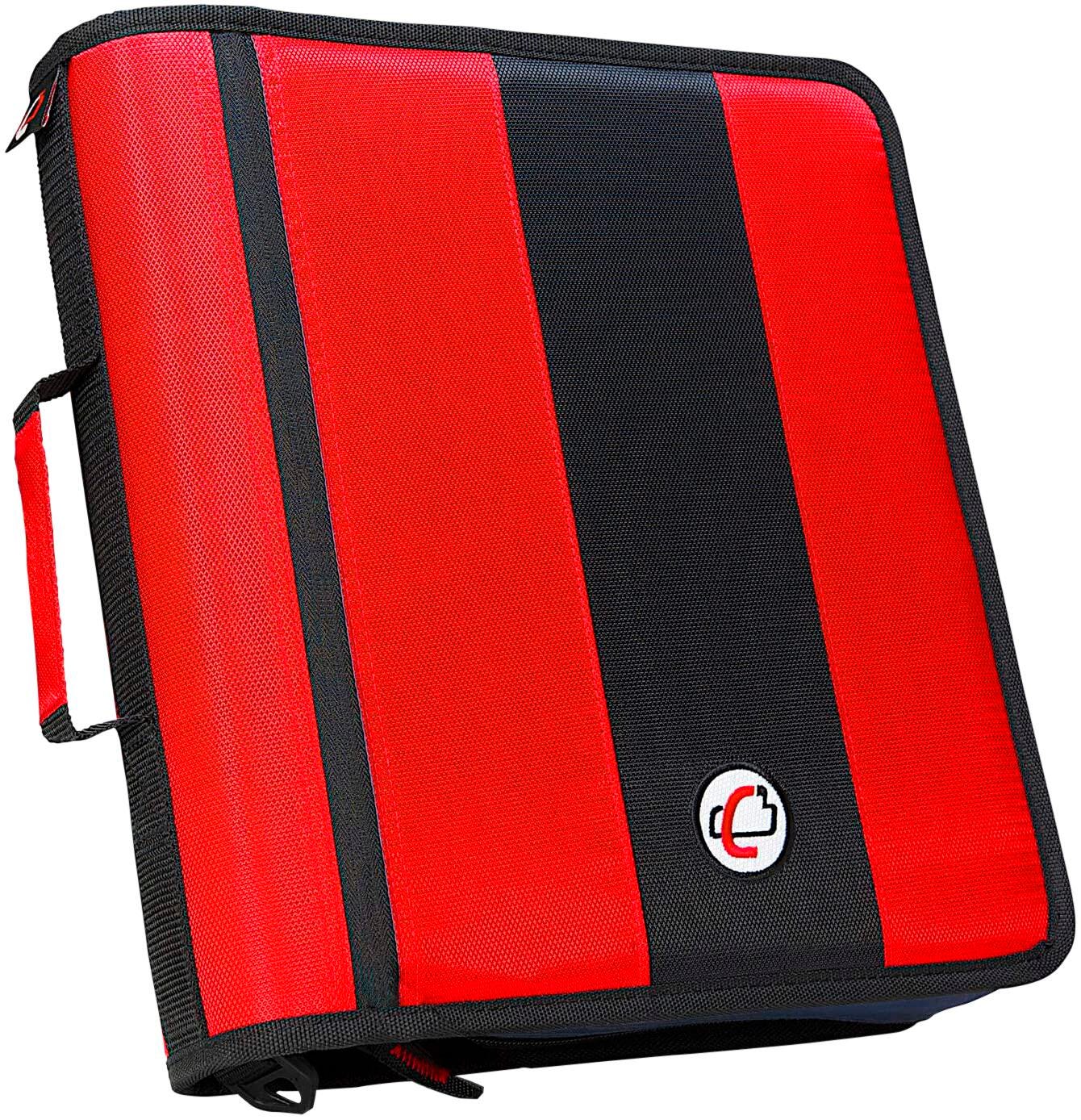 BINDER ZIPPER CLASSIC O-RING 2IN FIRE ENGINE RED