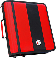 BINDER ZIPPER CLASSIC O-RING 2IN FIRE ENGINE RED