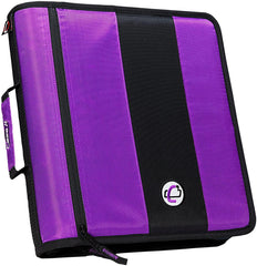 BINDER ZIPPER CLASSIC O-RING 2IN DEEP PURPLE