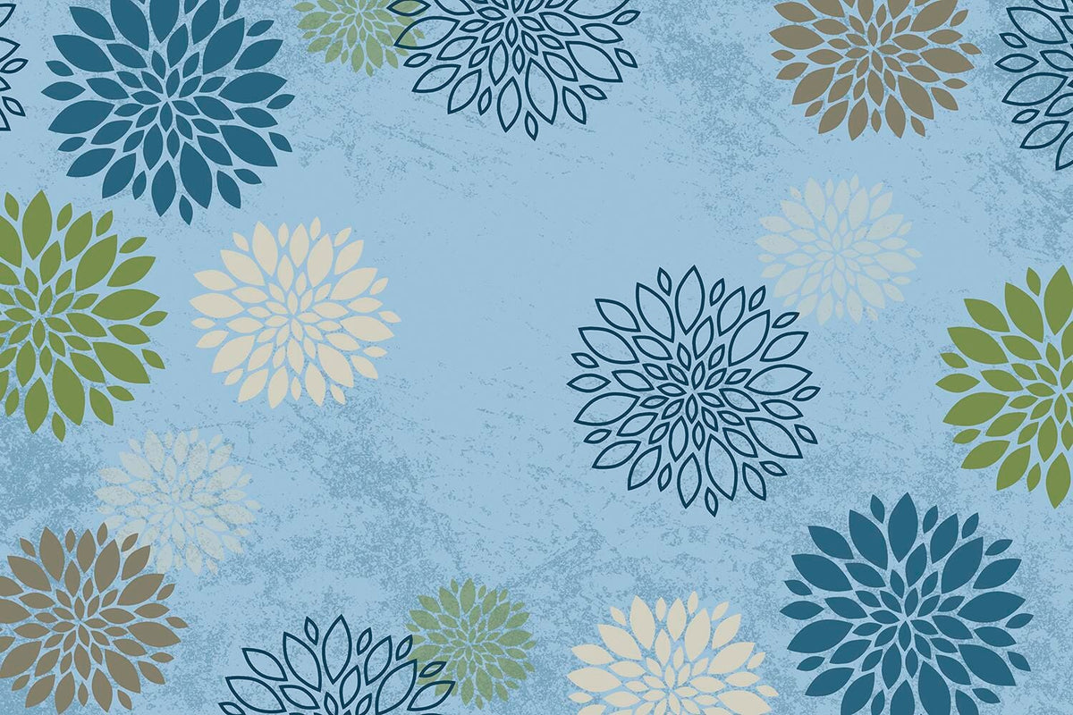 CARPETS FOR KIDS - PIXEL PERFECT DELIGHTFUL DAHLIA - 4 FT X 6 FT RECTANGLE