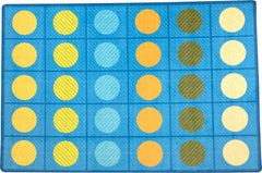 CARPETS FOR KIDS - PIXEL PERFECT CALMING COLORS OPEN SEATING - 6 FT X 9 FT RECTANGLE - BLUE