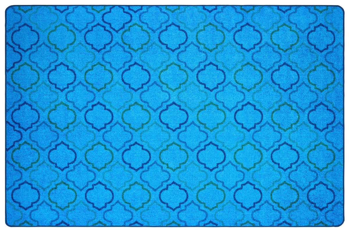 CARPETS FOR KIDS - PIXEL PERFECT MELLOW MOROCCO - 4 FT X 6 FT RECTANGLE - BLUE