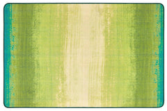 CARPETS FOR KIDS - PIXEL PERFECT GREEN ACRES STRIPES - 4 FT X 6 FT RECTANGLE - GREEN