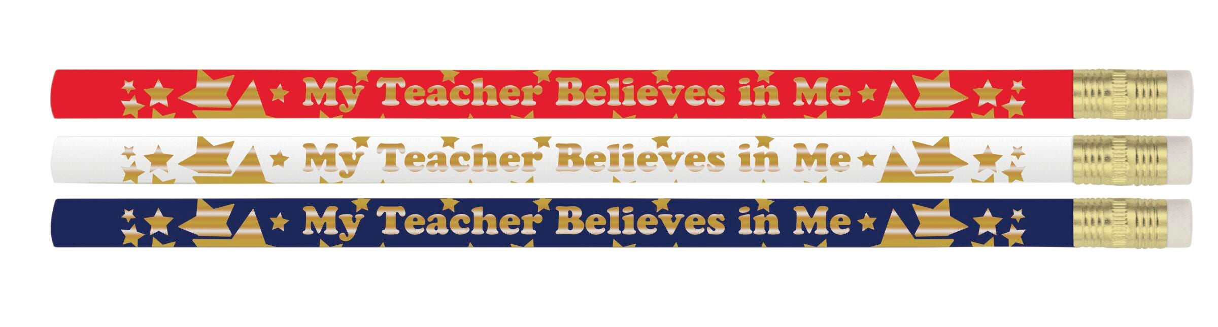 PENCILS AWARD MY TEACHER BELIEVES IN ME PENCIL PACK OF 12