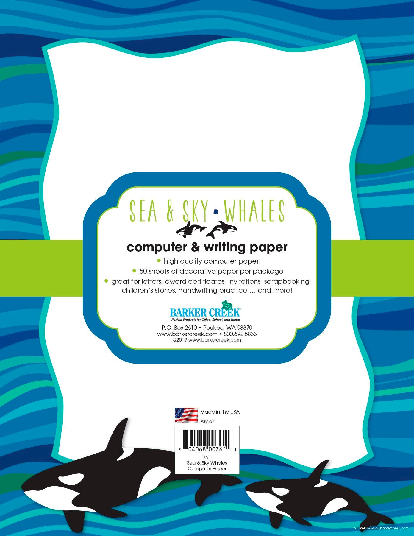 PAPER COMPUTER ORCA WHLS 8.5X11 IN 50 SHTS