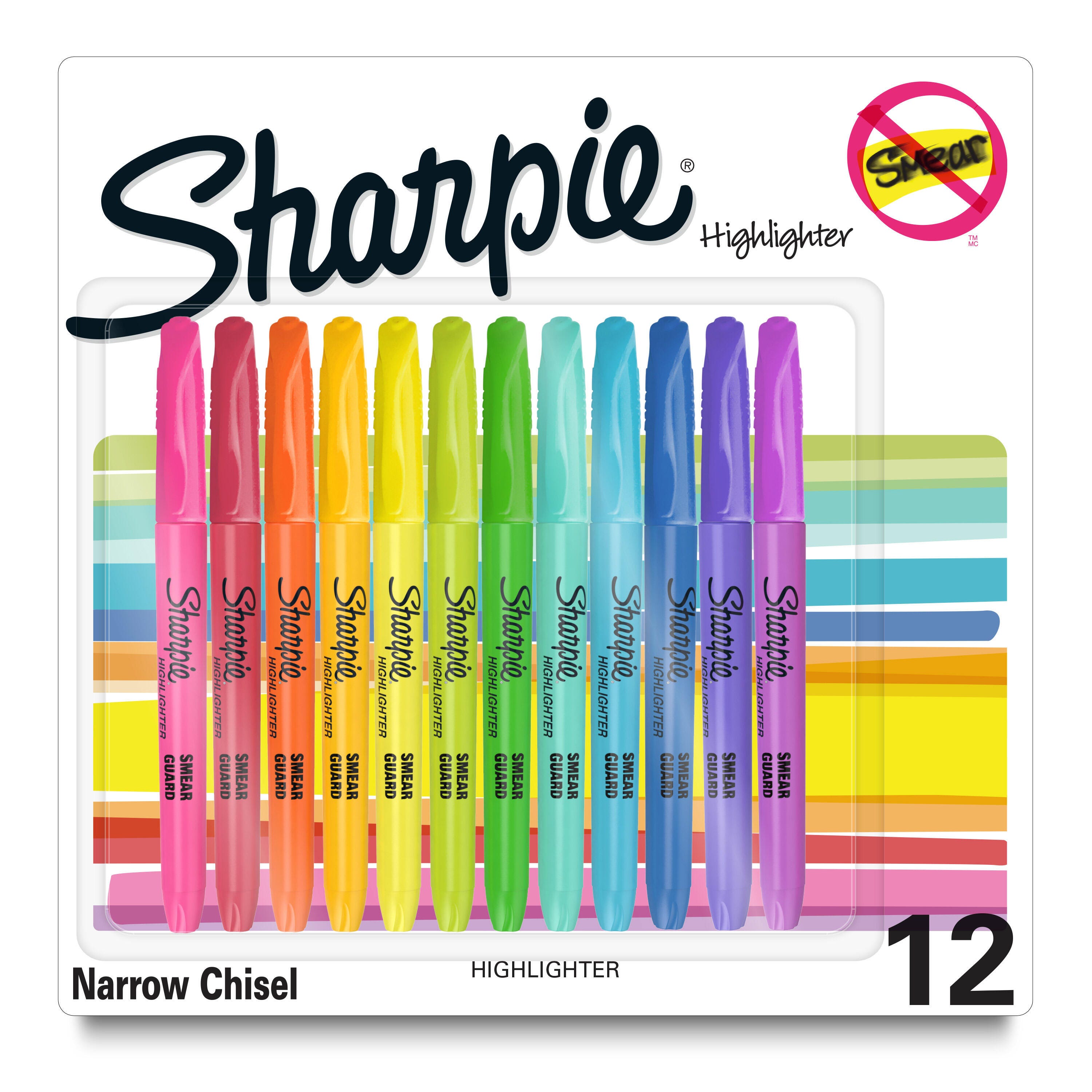 HIGHLIGHTER SHARPIE POCKET ASST SET OF 12