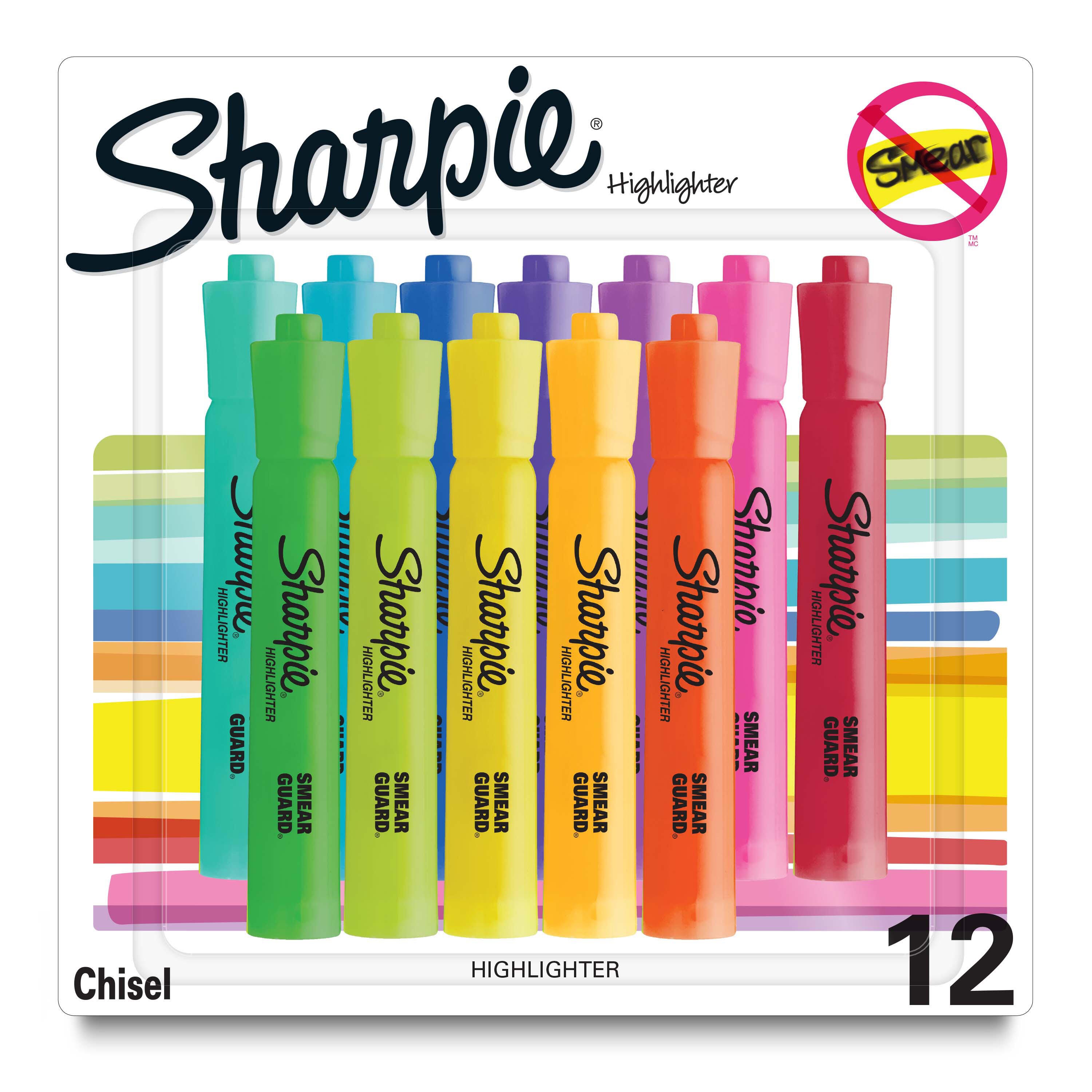 HIGHLIGHTER SHARPIE TANK ASST SET OF 12