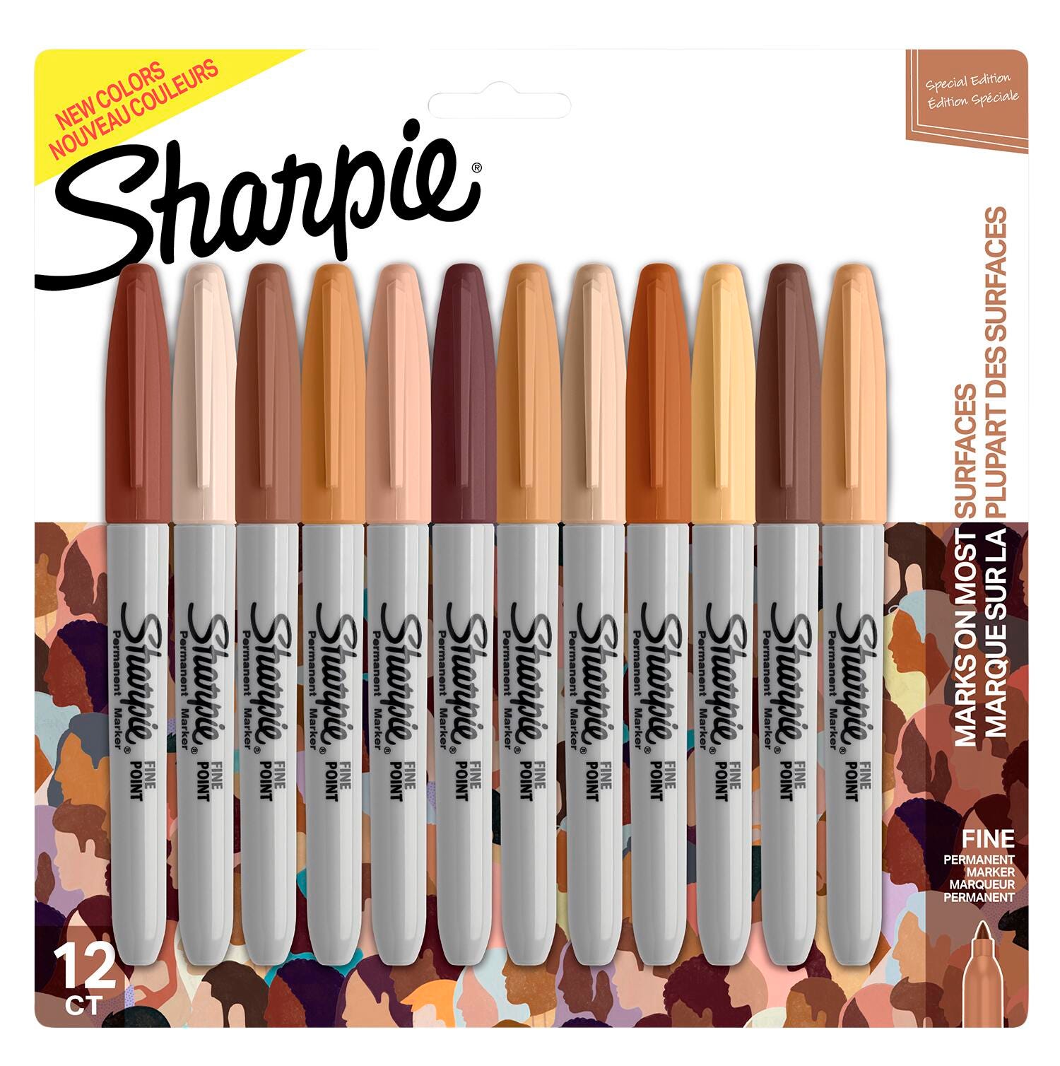 MARKER SHARPIE FINE PORTRAIT COLORS SET OF 12