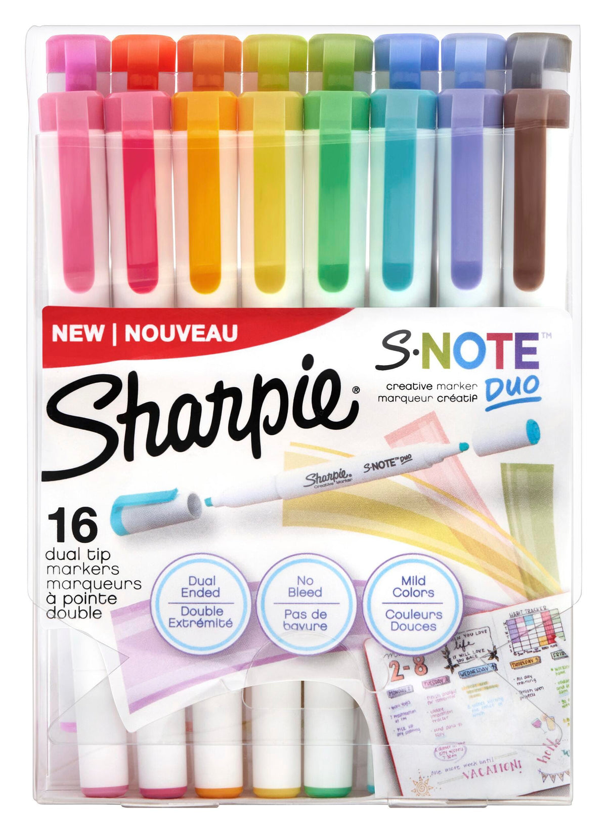 MARKER SHARPIE S-NOTE ASST SET OF 16
