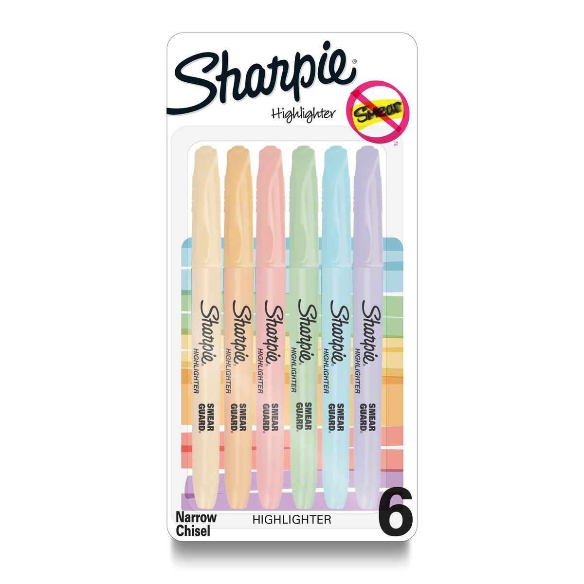 HIGHLIGHTER SHARPIE POCKET PASTEL ASST SET OF 6