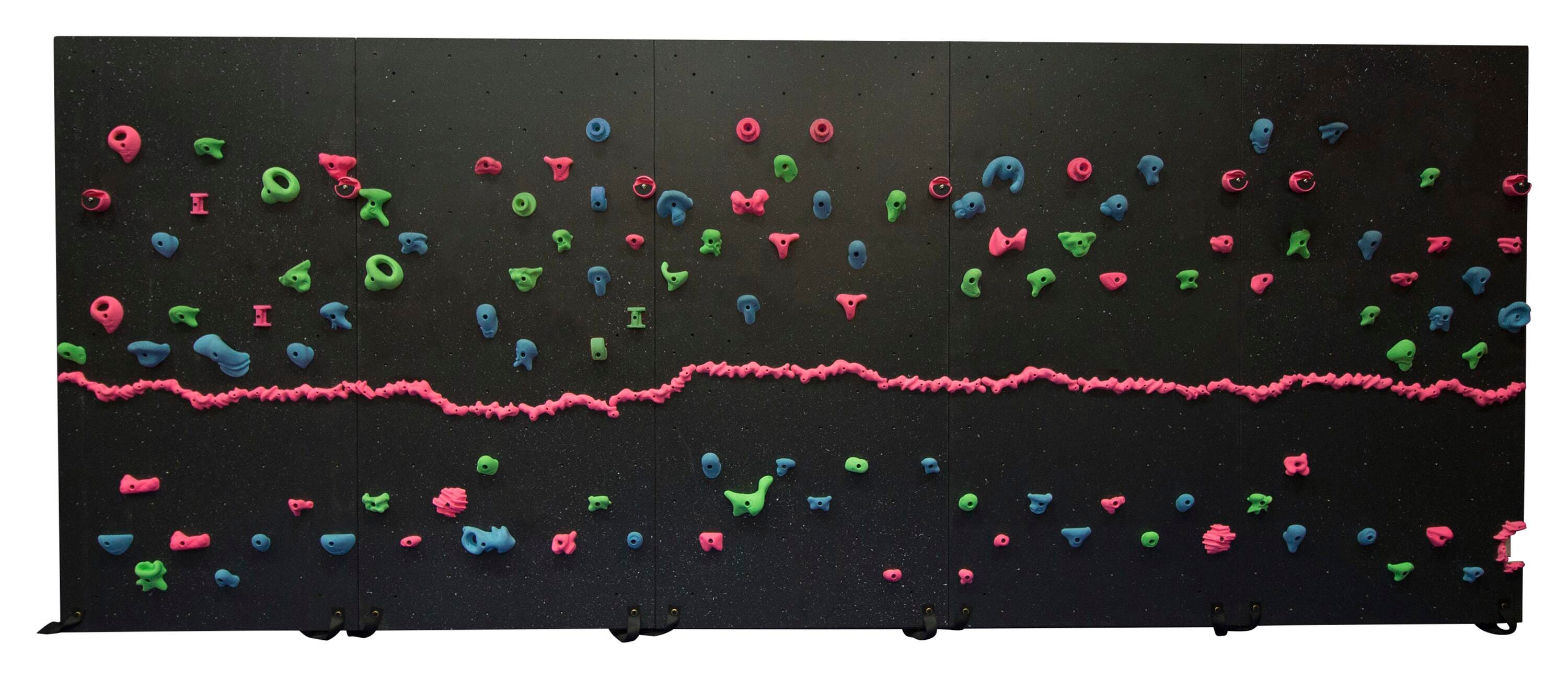 BLACK LIGHT TRAVERSE WALL PACKAGE - 4X8 FEET - WITH 2 INCH MATS