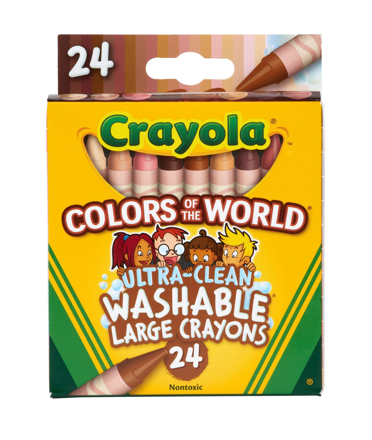 CRAYONS CRAYOLA COLORS OF THE WORLD LARGE ASST COLORS SET OF 24