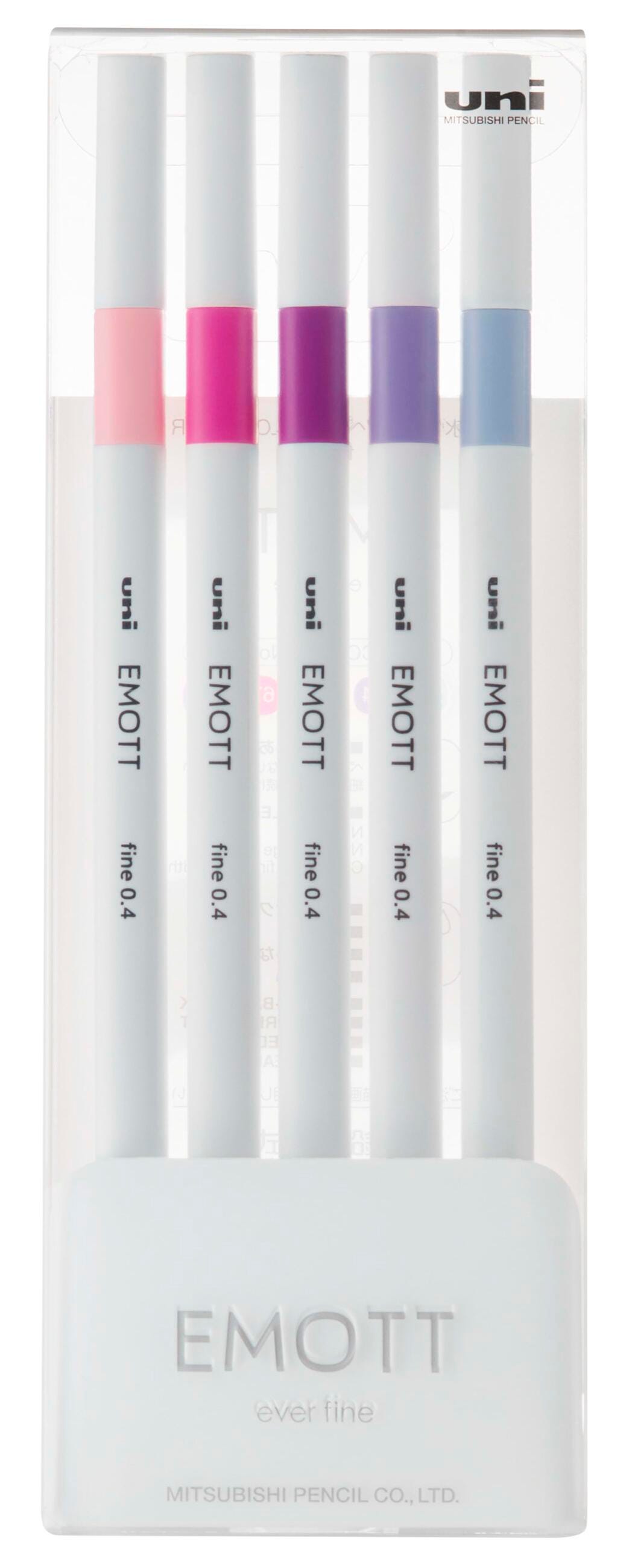 PEN FINELINER EMOTT 0.4MM ASST FLORAL SET OF 5