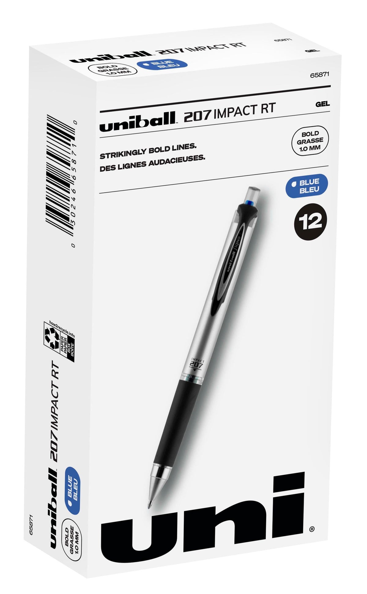 PEN GEL UNI-BALL IMPACT BLUE PACK OF 12