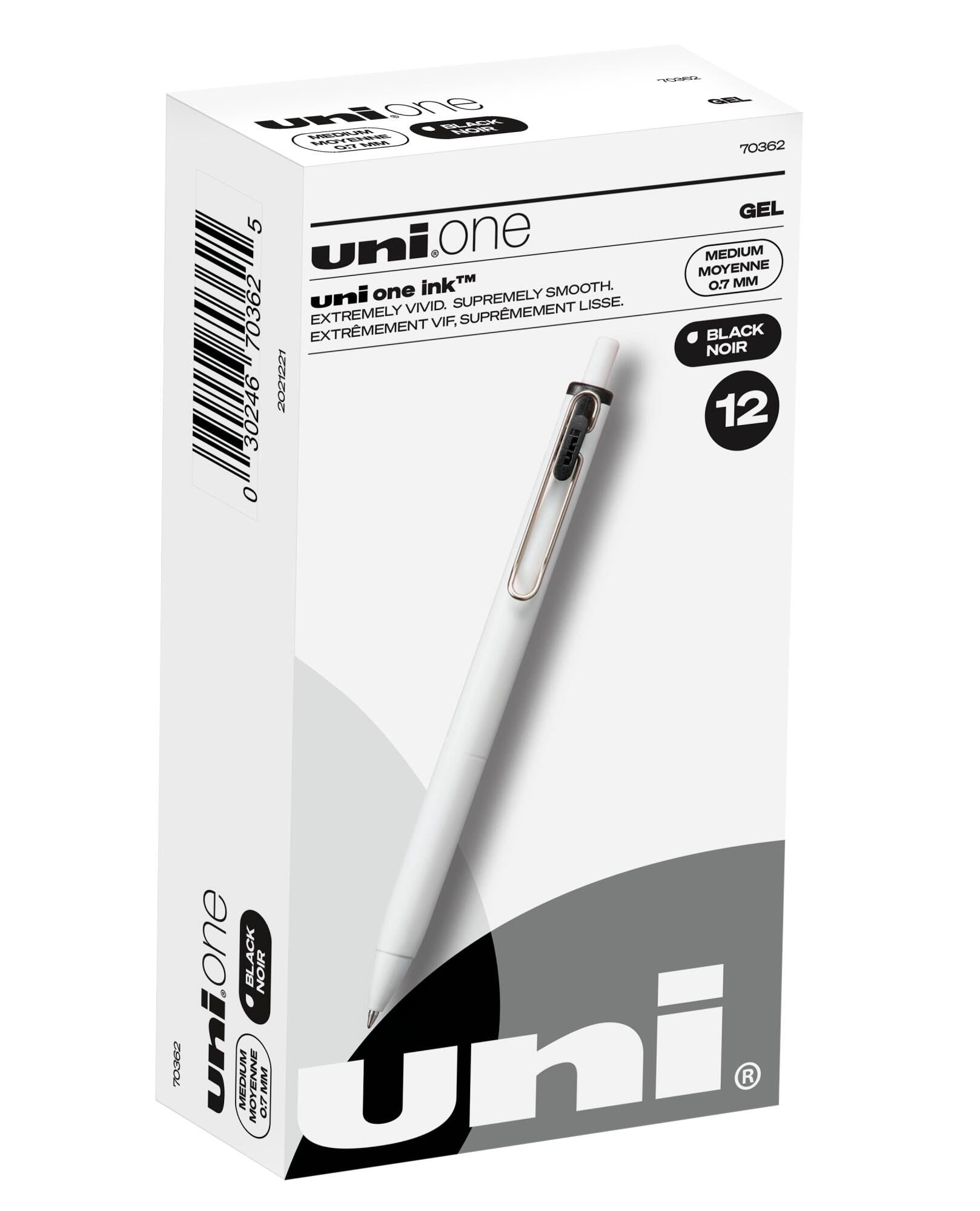PEN GEL UNI-BALL ONE BLACK PACK OF 12