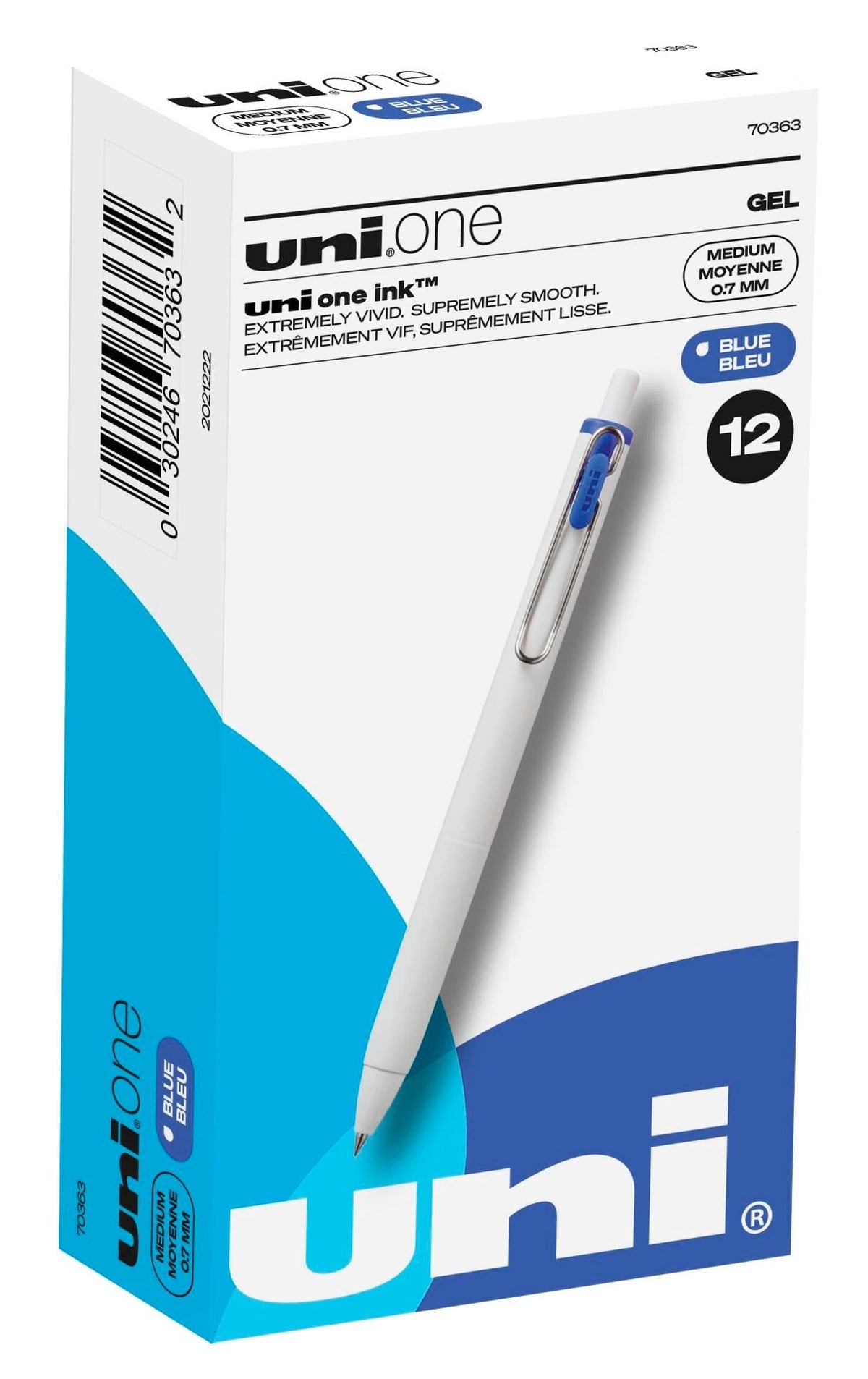 PEN GEL UNI-BALL ONE BLUE PACK OF 12