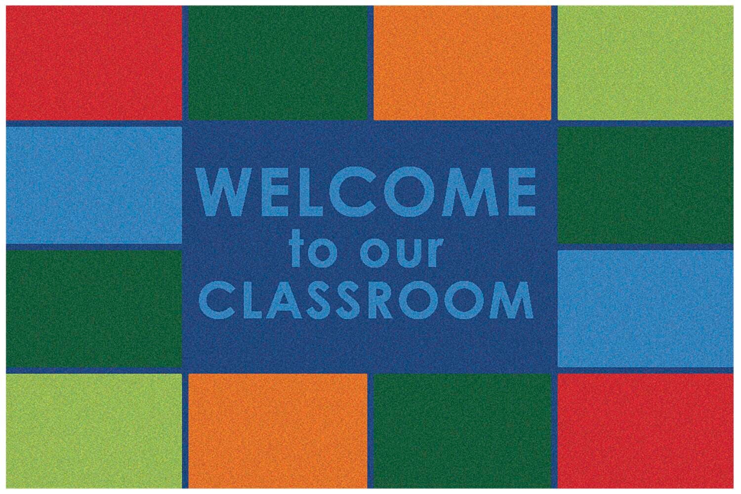CARPETS FOR KIDS - KIDSVALUE CLASSROOM WELCOME - 4 FT X 6 FT RECTANGLE