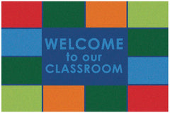 CARPETS FOR KIDS - KIDSVALUE CLASSROOM WELCOME - 3 FT X 4 FT 6 IN RECTANGLE